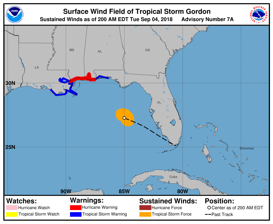 tempesta tropicale gordon