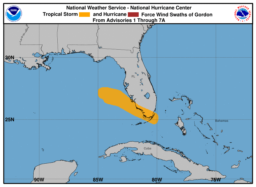 tempesta tropicale gordon