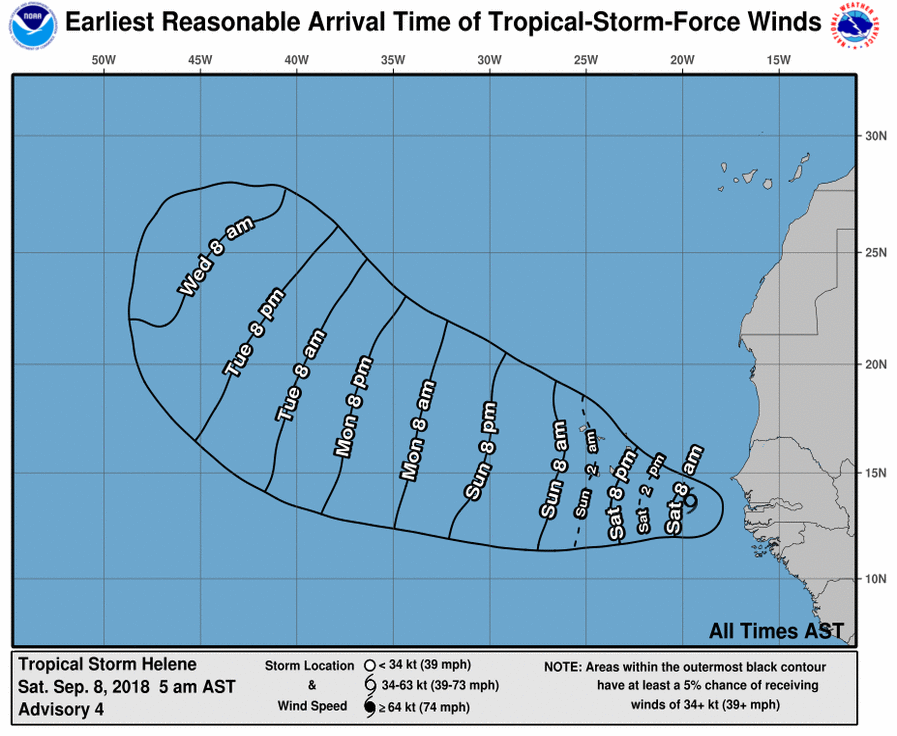 tempesta tropicale helene tempi arrivo