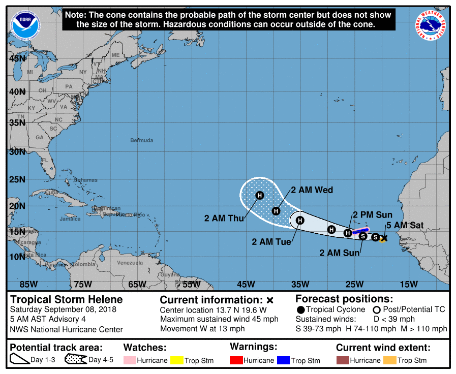 tempesta tropicale helene