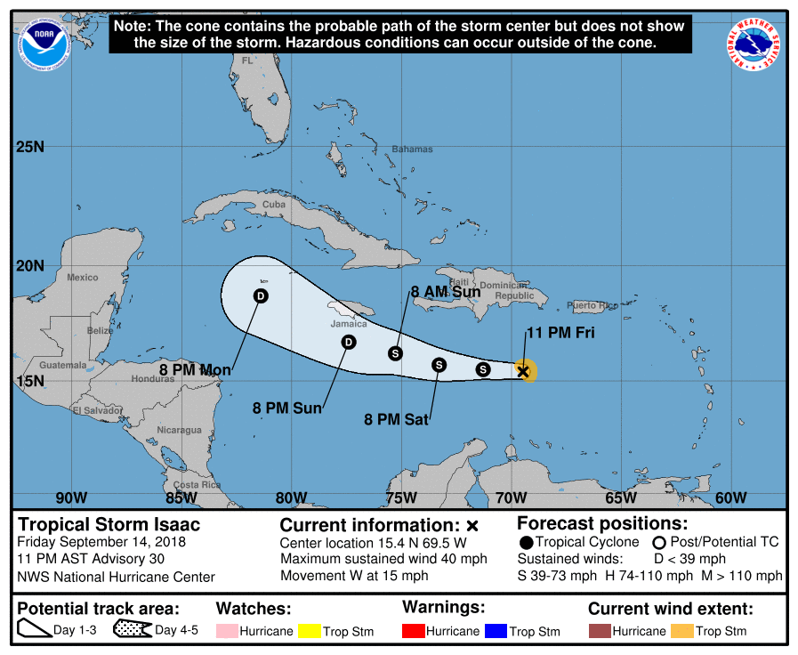 tempesta tropicale isaac