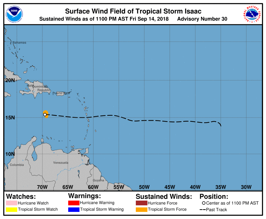 tempesta tropicale isaac