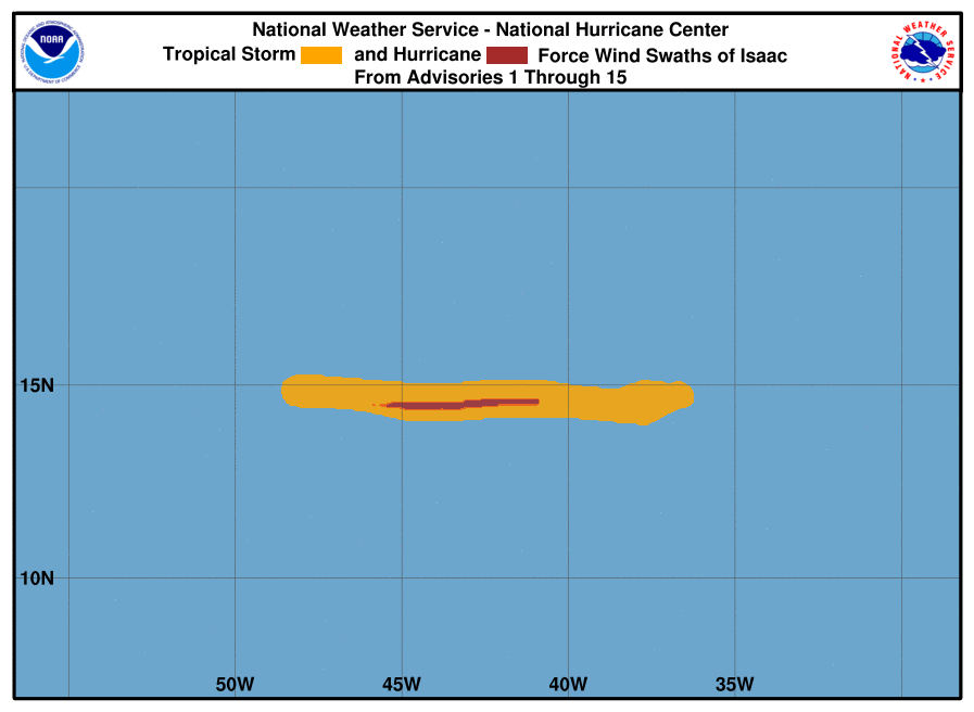 tempesta tropicale isaac storia venti