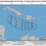 USA, tempesta tropicale Isaac: Grandi Antille nel mirino, Golfo del Messico a rischio la prossima settimana, non si esclude un nuovo rafforzamento in uragano [MAPPE]