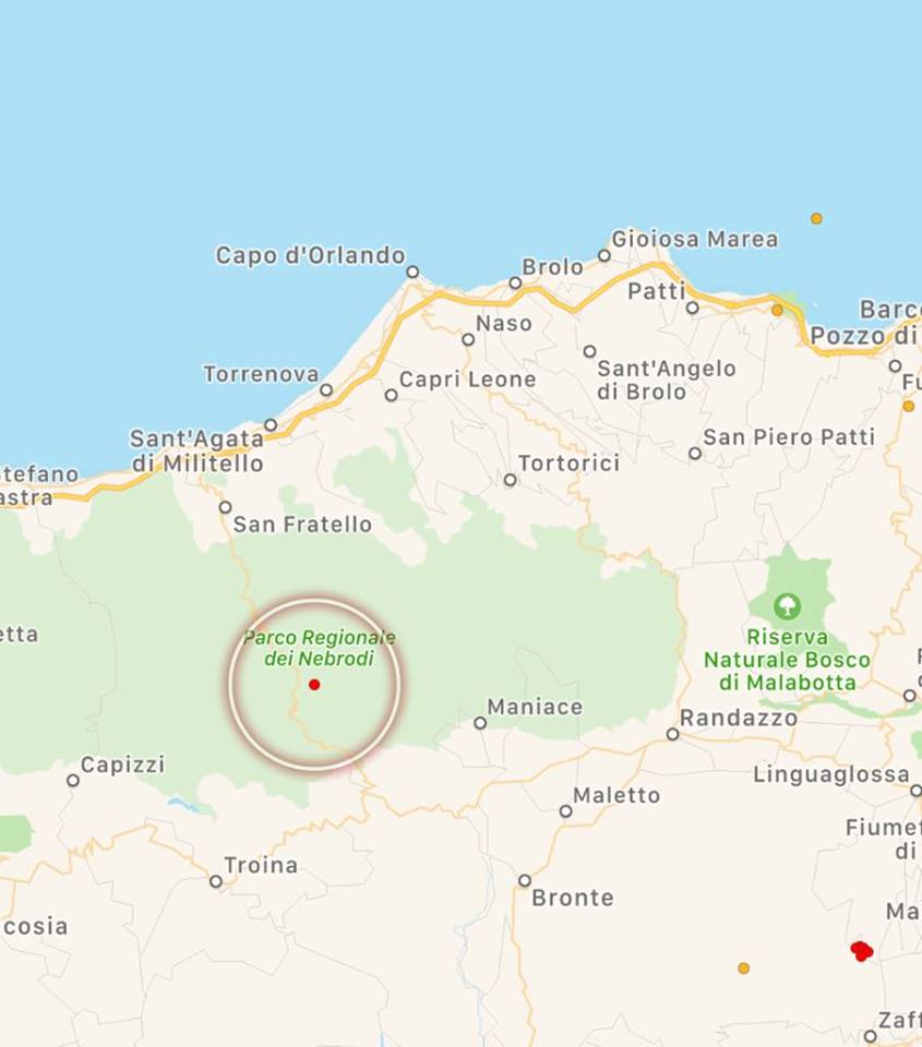 terremoto San Teodoro Messina Sicilia