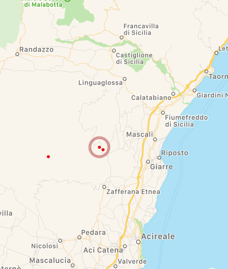 terremoto etna oggi