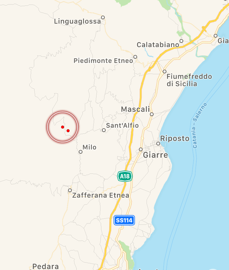terremoto etna oggi