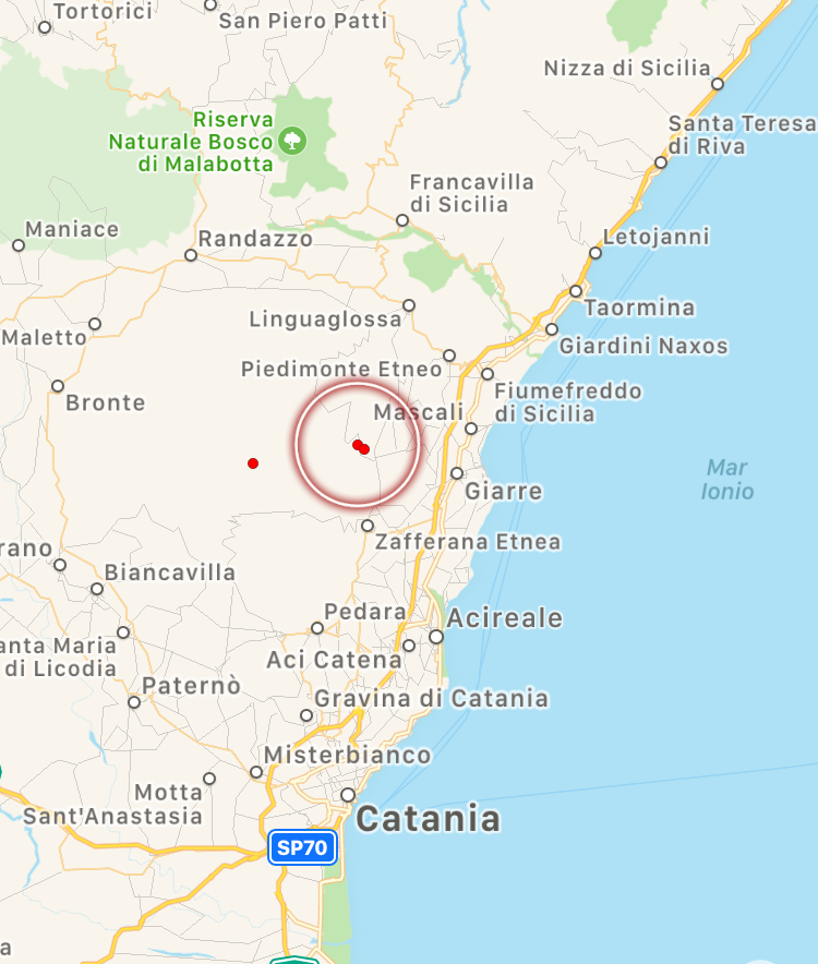 terremoto etna oggi