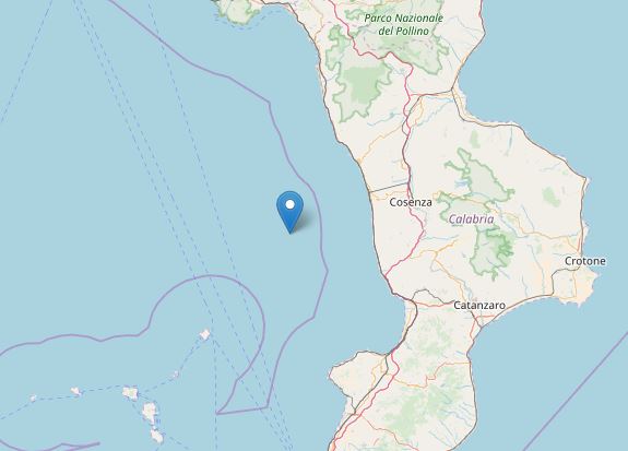 Terremoto magnitudo 2.7 ore 01:15