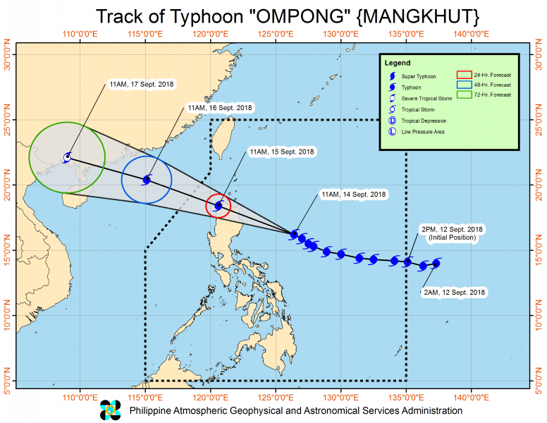 tifone Mangkhut filippine