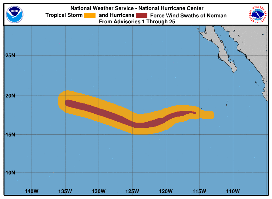 Uragano Norman Hawaii