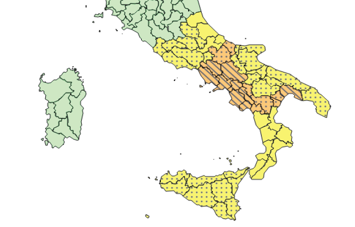 Allerta Meteo Sud Italia Lunedì 22 Ottobre 2018