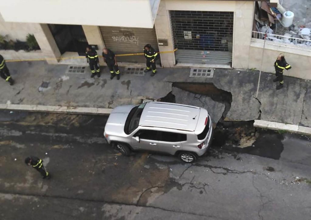 Voragine in via Cesio Basso alla Balduina