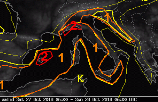 allerta meteo estofex 27 28 ottobre
