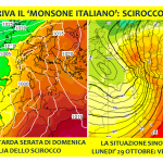 Allerta Meteo, arriva il “Monsone Italiano”: piogge torrenziali, forte scirocco e caldo anomalo, scatta l’allarme alluvione [MAPPE]