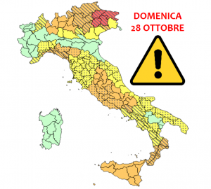 allerta meteo protezione civile domenica 28 ottobre