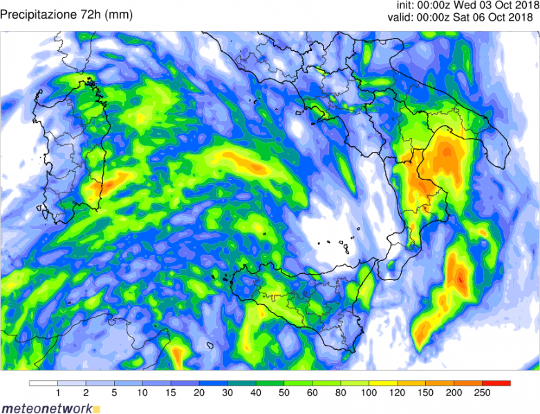 allerta meteo sud italia precipitazioni 6 ottobre