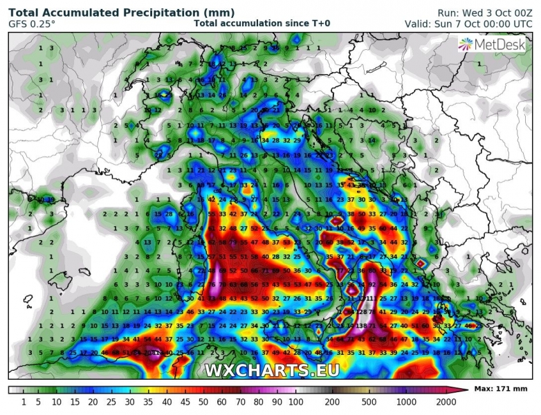 allerta meteo sud italia precipitazioni 7 ottobre