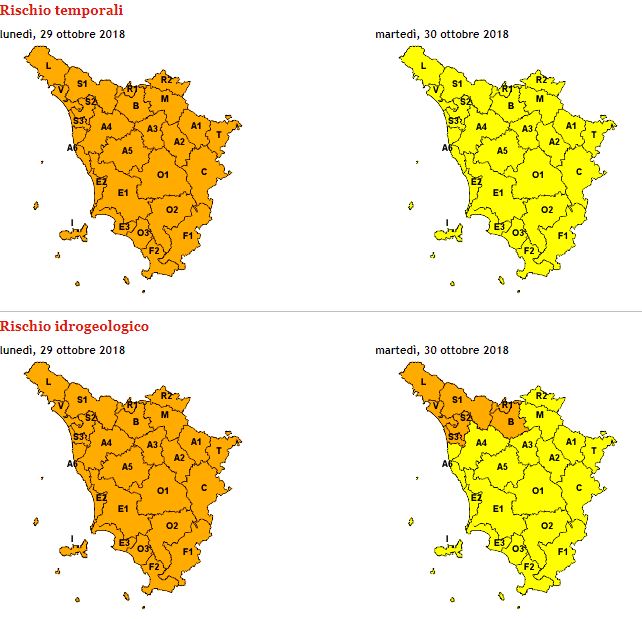 allerta meteo toscana