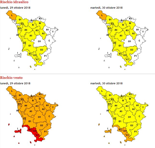 allerta meteo toscana