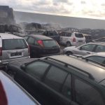Mareggiata Liguria, mille auto distrutte dall’incendio al terminal del porto di Savona [FOTO]