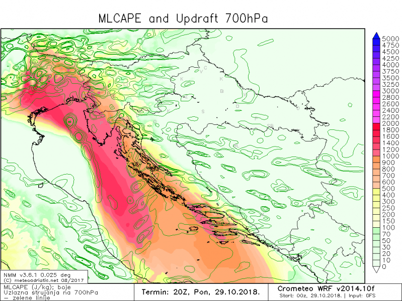 maltempo italia 29 ottobre CAPE