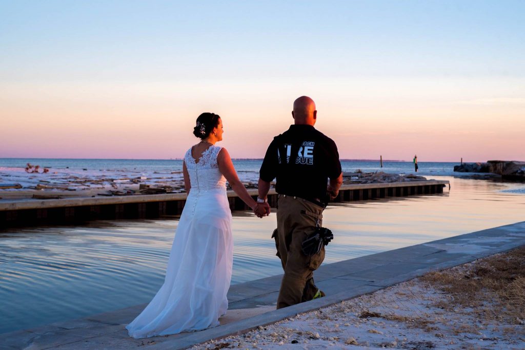 matrimonio mexico beach florida uragano michael