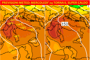 meteo 24 ottobre super caldo