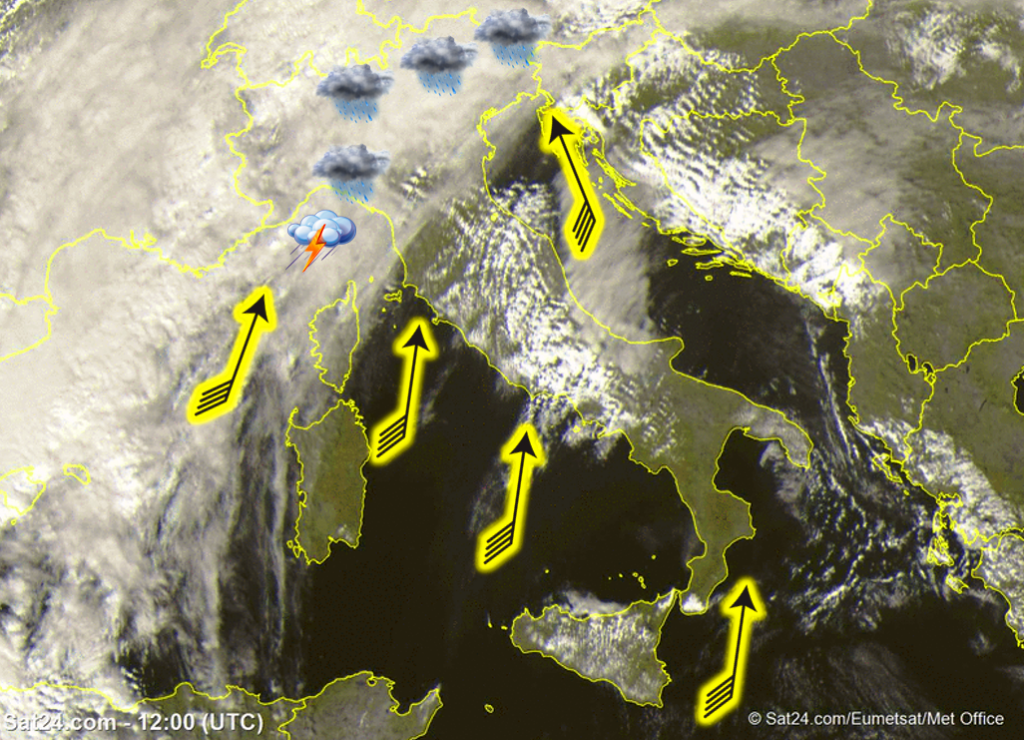 meteo italia 27 ottobre 2018 scirocco