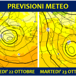 Previsioni Meteo, conferme sul forte maltempo di Lunedì 22 e Martedì 23 Ottobre al Sud: gli ultimi aggiornamenti