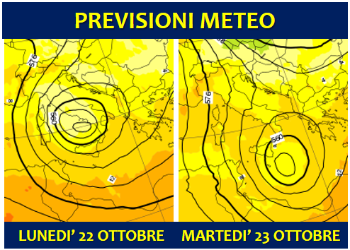 previsioni meteo 22 23 ottobre