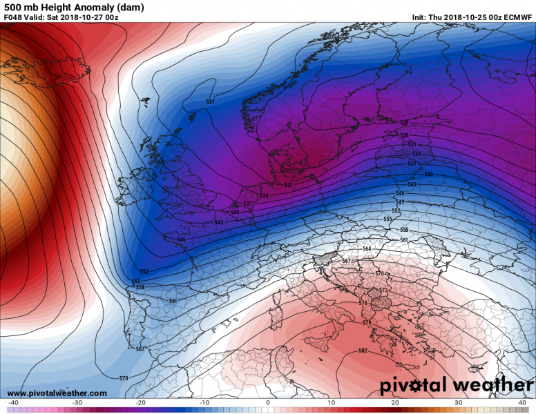 previsioni meteo europa 27 ottobre