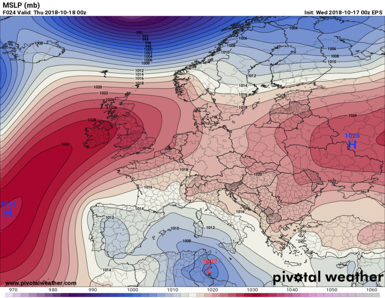 previsioni meteo europa mediterraneo 18 ottobre