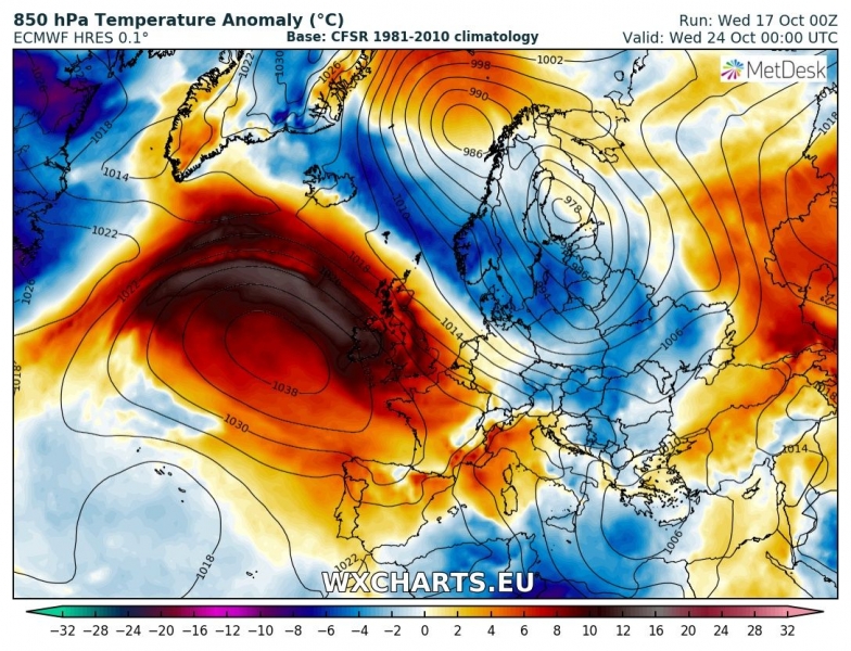 previsioni meteo freddo europa 24 ottobre anomalia termica