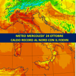 Previsioni Meteo, ultime ore di maltempo al Sud mentre arriva una bolla di caldo anomalo che domani porterà +30°C al Nord [MAPPE]