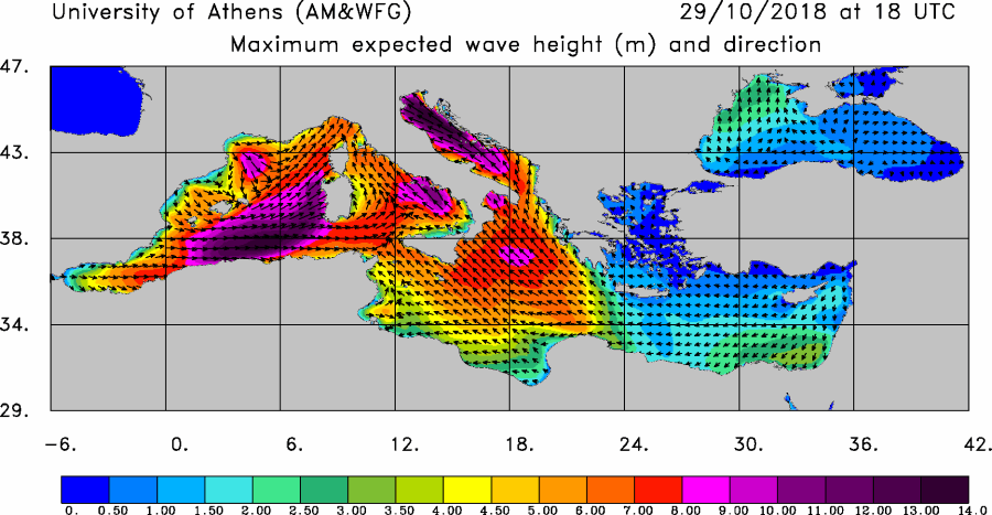 previsioni meteo maltempo mediterraneo 29 ottobre mari mossi
