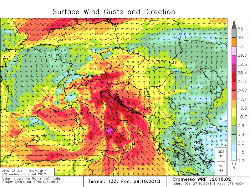 previsioni meteo maltempo mediterraneo 29 ottobre venti italia 2