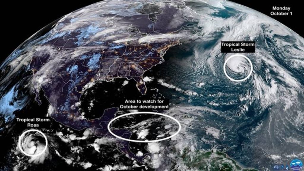 tempesta tropicale leslie rosa