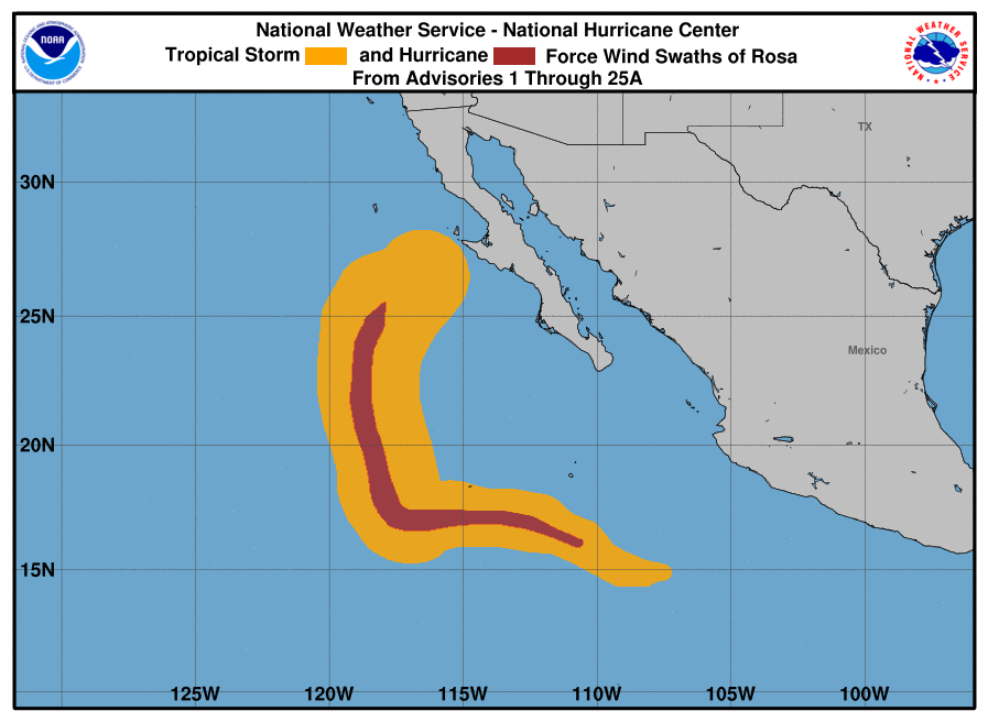 tempesta tropicale rosa storia venti