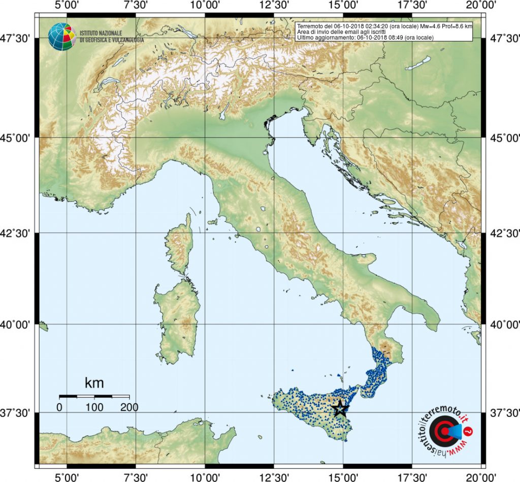 terremoto catania sicilia