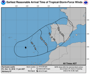 uragano Leslie