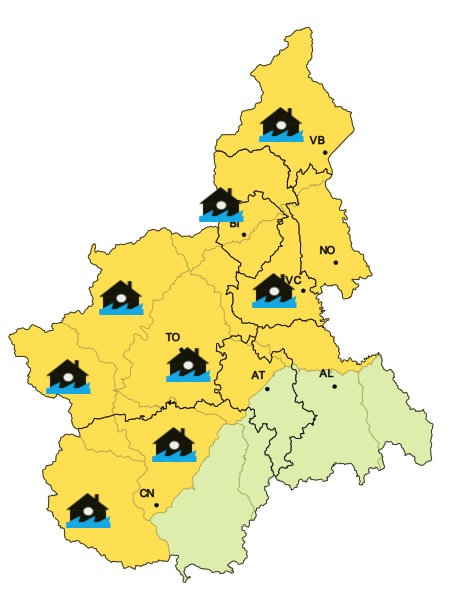 allerta meteo Piemonte