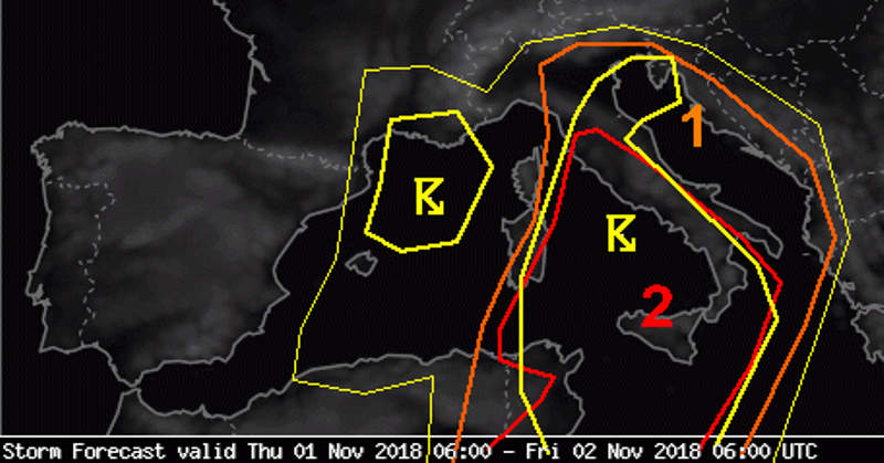 allerta meteo estofex 1 2 novembre