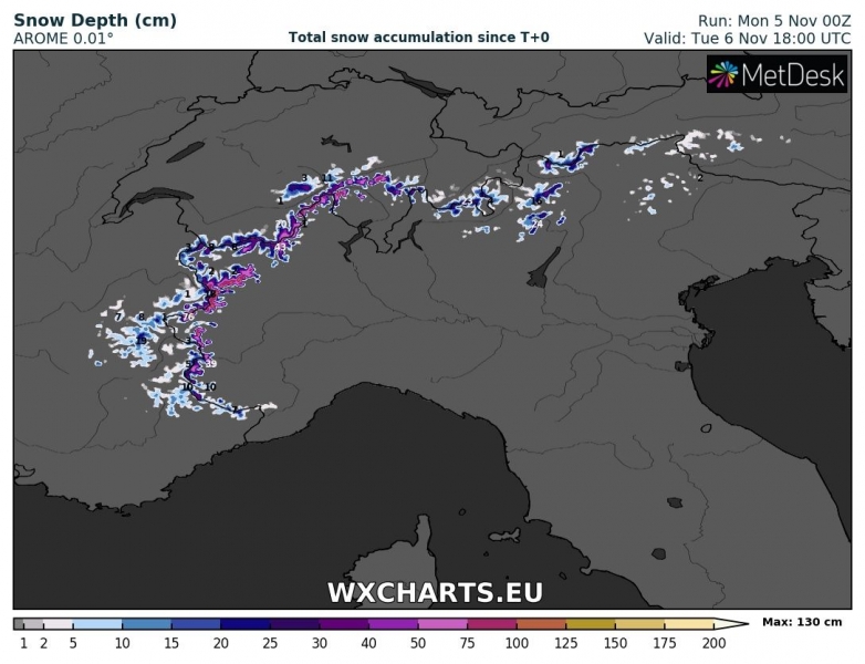 allerta meteo italia maltempo 6 novembre neve