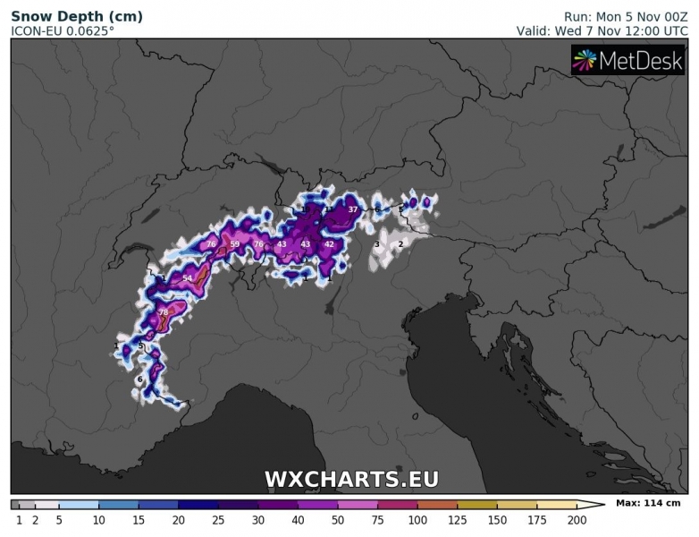 allerta meteo italia maltempo 7 novembre neve