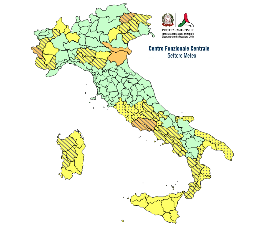allerta meteo lunedì 5 novembre 2018