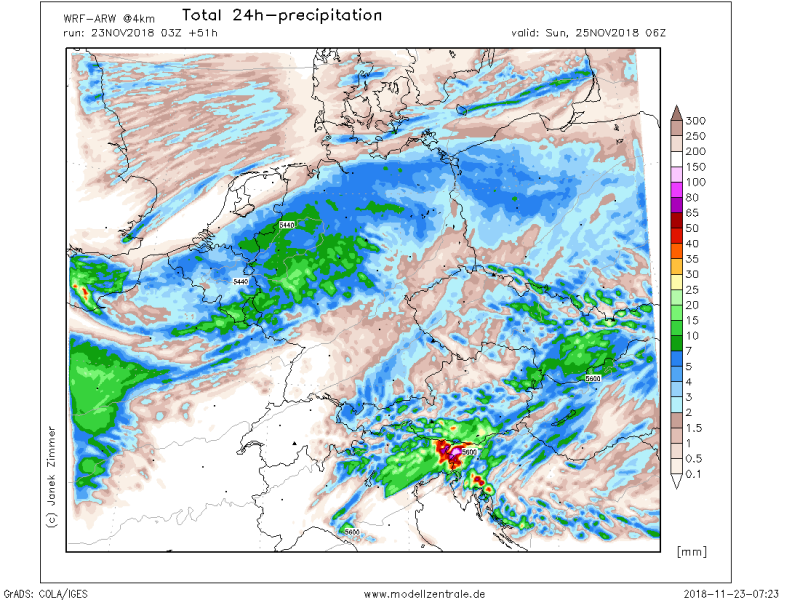 allerta meteo nord-est italia 25 novembre precipitazioni totali
