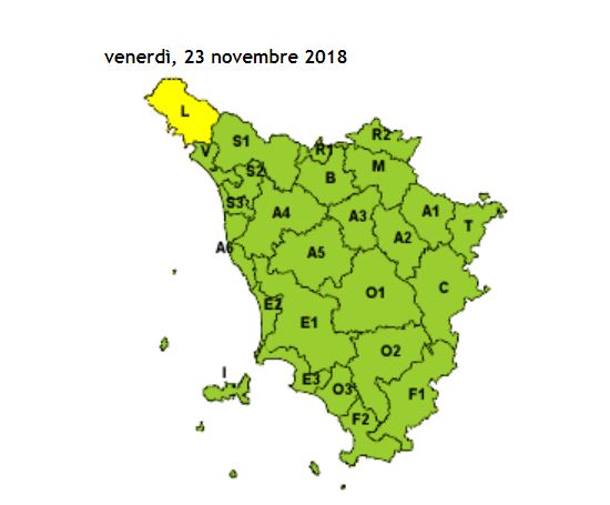 allerta meteo toscana 23 novembre 2018