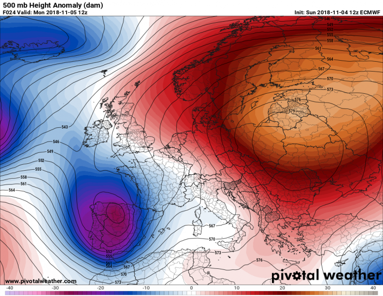 caldo est europa 5 novembre