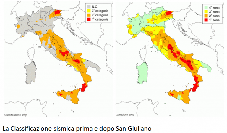 classificazione sismica italia